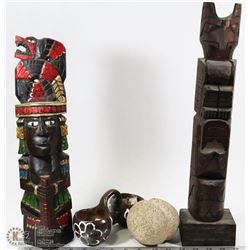 BOX WITH ASSORTED ARTIFACTS, INCL HAMMER HEAD,