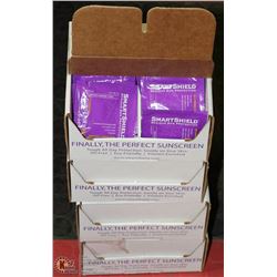 LOT OF 4 BOXES OF SUNSCREEN PACKETS