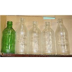 5 VINTAGE BOTTLES INCL COCA COLA