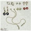 Image 1 : STERLING SILVER 7 PAIRS OF ASSORTED EARRINGS