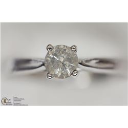 10KT WHITE GOLD SOLITAIRE DIAMOND (0.20CT) RING