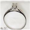 Image 3 : 10KT WHITE GOLD SOLITAIRE DIAMOND (0.20CT) RING