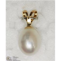 14KT YELLOW FRESHWATER PEARL PENDANT
