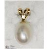 Image 1 : 14KT YELLOW FRESHWATER PEARL PENDANT