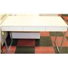 Image 1 : 3 DRAWER WHITE DESK WITH METAL LEGS