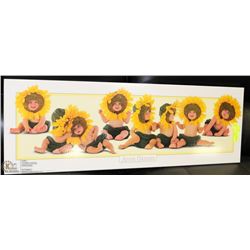 ANN GEDDES 1999 NUMBERED PRINT - SUNFLOWERS