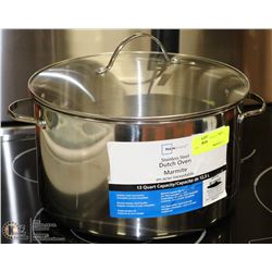 STAINLESS STEEL 13 QUART DUTCH OVEN