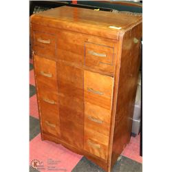 VINTAGE WOOD 4 DRAWER DRESSER