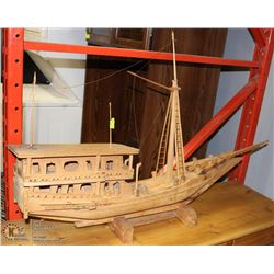 LARGE CUSTOM WOOD SHIP 45"X28"H