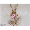 Image 1 : 14KT YELLOW GOLD CUBIC ZIRCONIA PENDANT