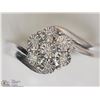 Image 1 : STERLING SILVER RING W/ 7 DIAMONDS