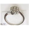 Image 2 : STERLING SILVER RING W/ 7 DIAMONDS