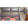 Image 1 : NEW GREY LEATHERETTE L SHAPE SECTIONAL