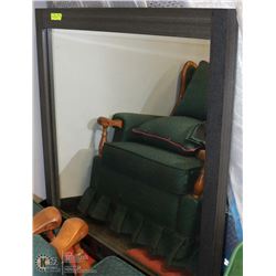 LARGE FRAMED MIRROR 38” X 40”