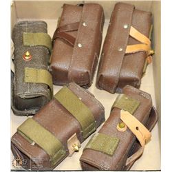 A SET OF 5 SOVIET SKS RIFLE MAGAZINE HOLDERS