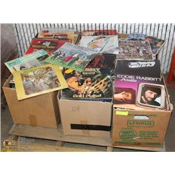 PALLET WITH 6 BOXES OF ASSORTED RECORDS