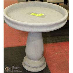 CONCRETE 2 PIECE  BIRDBATH 15"X15"