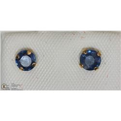 14KT YELLOW GOLD SAPPHIRE  EARRING