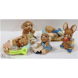 LOT OF 5 PENDELFIN FIGURINES INC, SCRUMPY,SUNNY,