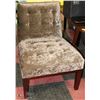 Image 1 : SHOWHOME BROWN FABRIC ACCENT CHAIR
