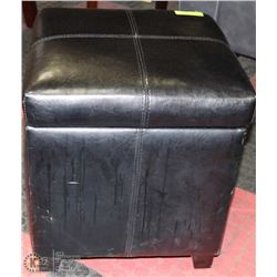 LEATHERETTE OTTOMAN WITH STORAGE