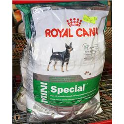 LOT OF 2 ROYAL CANIN MINI SPECIAL 17LB AND NUTRO