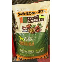 SIMPLY NOURISH  ADULT DOG FOOD 33LB