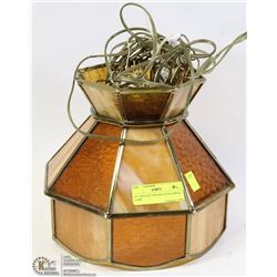 10" VINTAGE TIFFANY STYLE SWAG LAMP