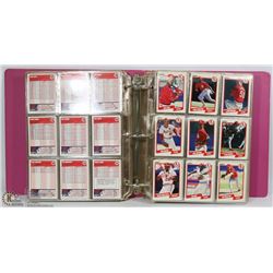 BINDER OF 1990 ACTION SERIES BASEBALL CARDS