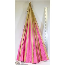 LARGE PINK FOLDABLE DECORATIVE FAN