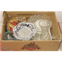 BOX OF PLATTERS AND SERVINGWARE