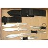 Image 1 : LOT OF 6 THROWING KNIVES WITH 3 BELT SHEATHS