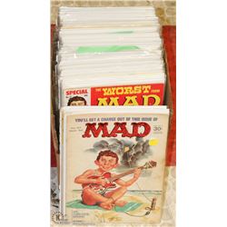 ESTATE LOT OF 53 53 MAD/CRACKED MAGAZINES 1960S+
