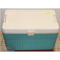 THERMOS COOLER BLUE AND WHITE MADE IN USA