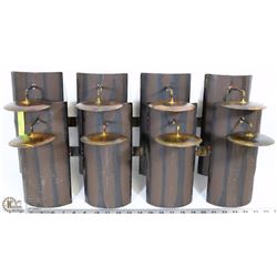 2 METAL WALL HANGING CANDLE HOLDERS