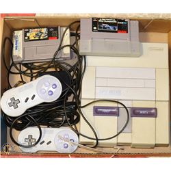 ORIGINAL SUPER NINTENDO WITH 2 CONTROLLERS