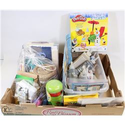 LOT OF ASSORTED ARTS AND CRAFT ITEMS INCL WINDOW