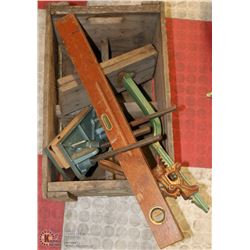 VINTAGE "DIET RITE" WOOD BOX WITH ASSORTED