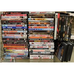 FLAT OF 60 ASSORTED DVD'S