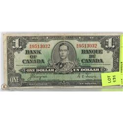 1937 CANADIAN $1.00 BILL