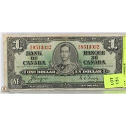 1937 CANADIAN $1.00 BILL