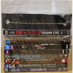 LOT OF 10 NEW BLU RAY DVD'S INCL GAME OF THRONES &