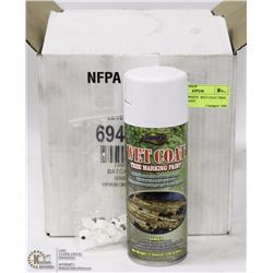 CASE OF 12 WHITE  WET COAT TREE MARKING PAINT
