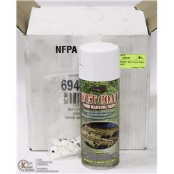 CASE OF 12 WHITE  WET COAT TREE MARKING PAINT