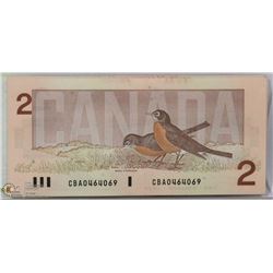1986 CANADIAN $2.00 SEQUENTIAL BILLS X10