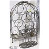 Image 1 : WROUGHT IRON WINE RACK WITH MATCHING WINE