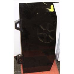 TV SHELF WITH BLACK GLASS