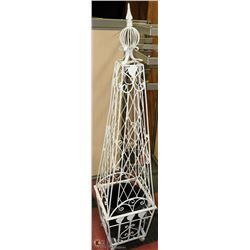 LARGE DECORATIVE 2PC METAL PLANTER 62" TALL