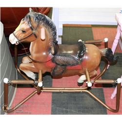 VINTAGE BRONCO ROCKING HORSE