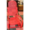 Image 1 : RED WOOD ROCKING CHAIR